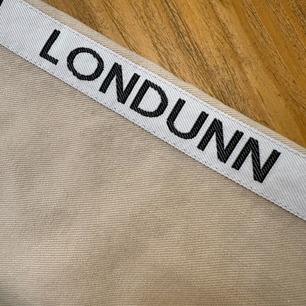 Londunn + Missguided Tan Khaki Utility Jacket Trench Coat Logo Sleeves Size 8 - Picture 5 of 15